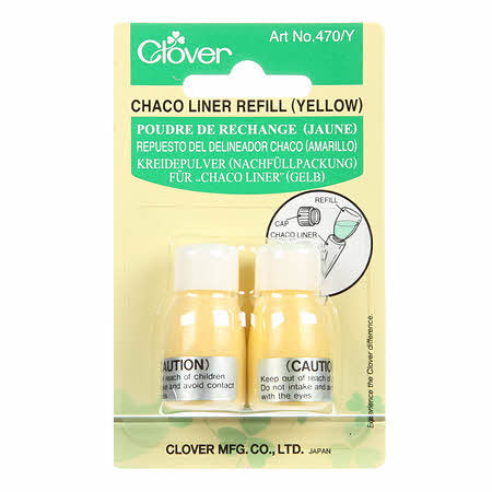 Clover Chaco Liner Fabric Marking Chalk Wheel Refill Pkg of 2