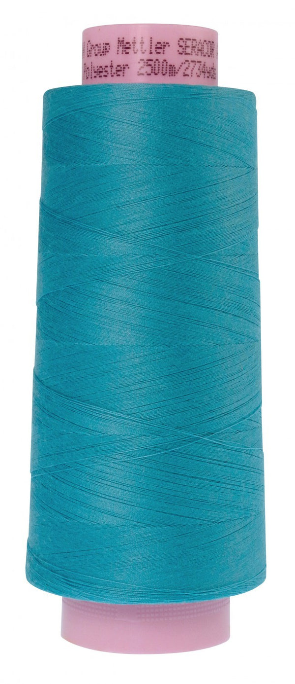METTLER Seracor Polyester Serger Thread 50 Weight 2743 Yards Color 2126 Danish Teal