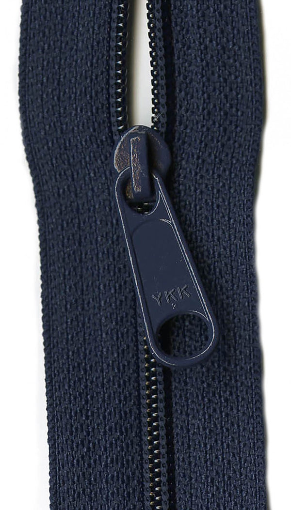YKK Designer Accents Ziplon Closed Bottom Zipper, 22", Dark Navy