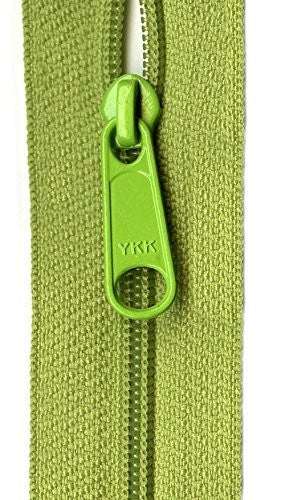 YKK Designer Accents Ziplon Closed Bottom Zipper, 22", Pear Green