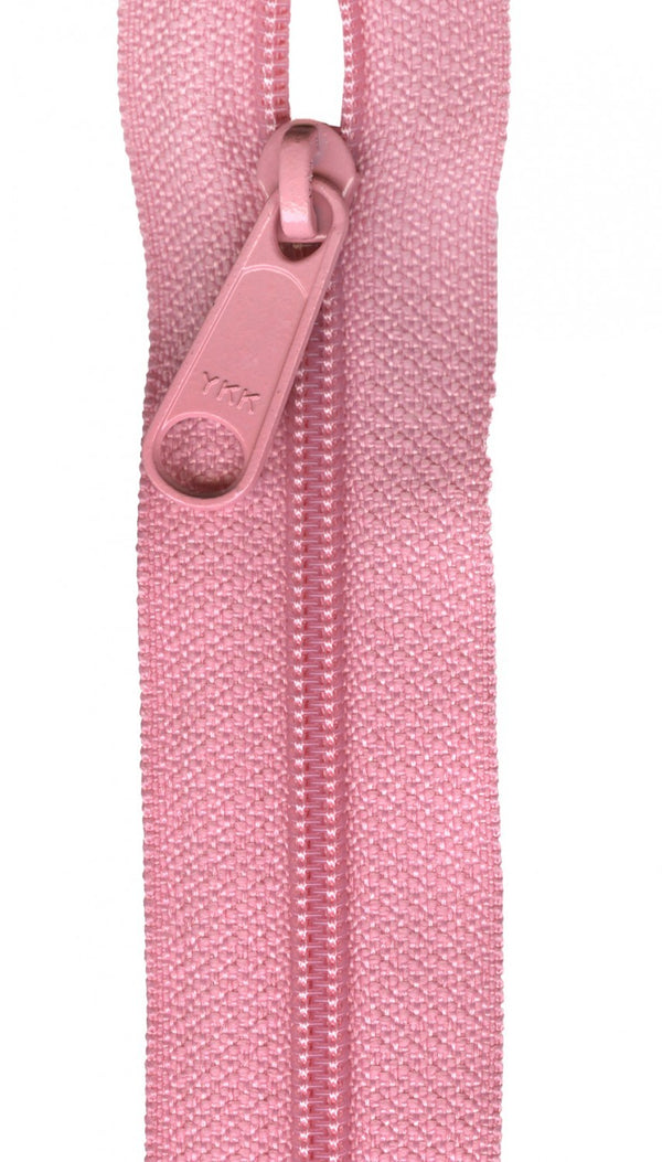 YKK Designer Accents Ziplon Closed Bottom Zipper, 22", Pink