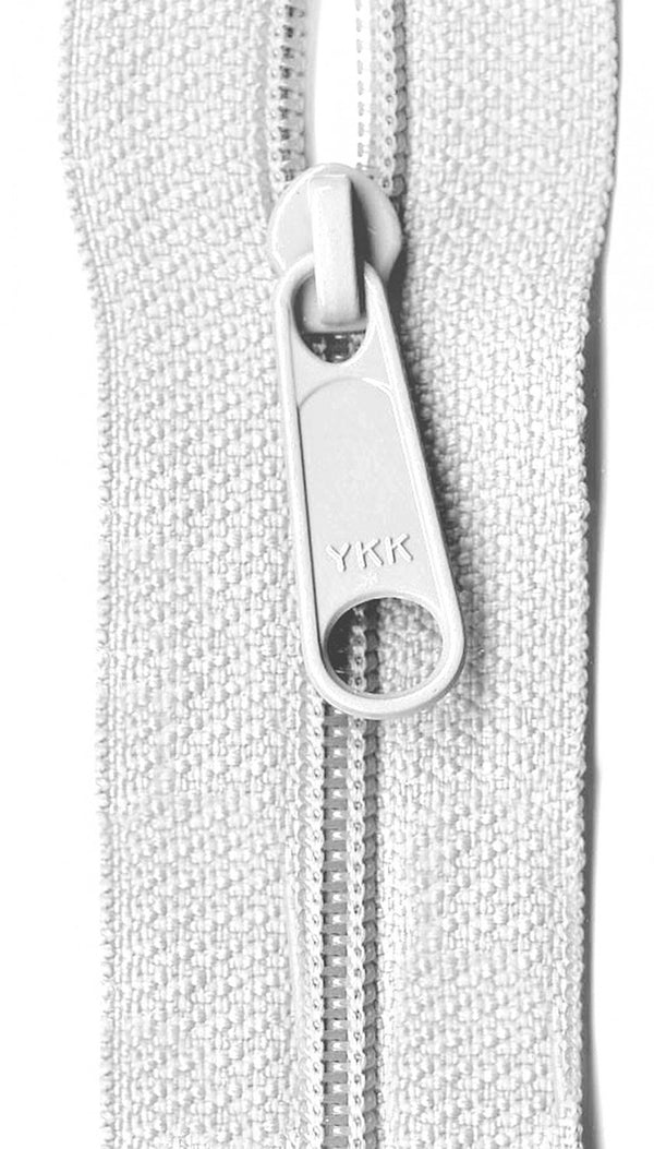 YKK Designer Accents Ziplon Closed Bottom Zipper, 22", White