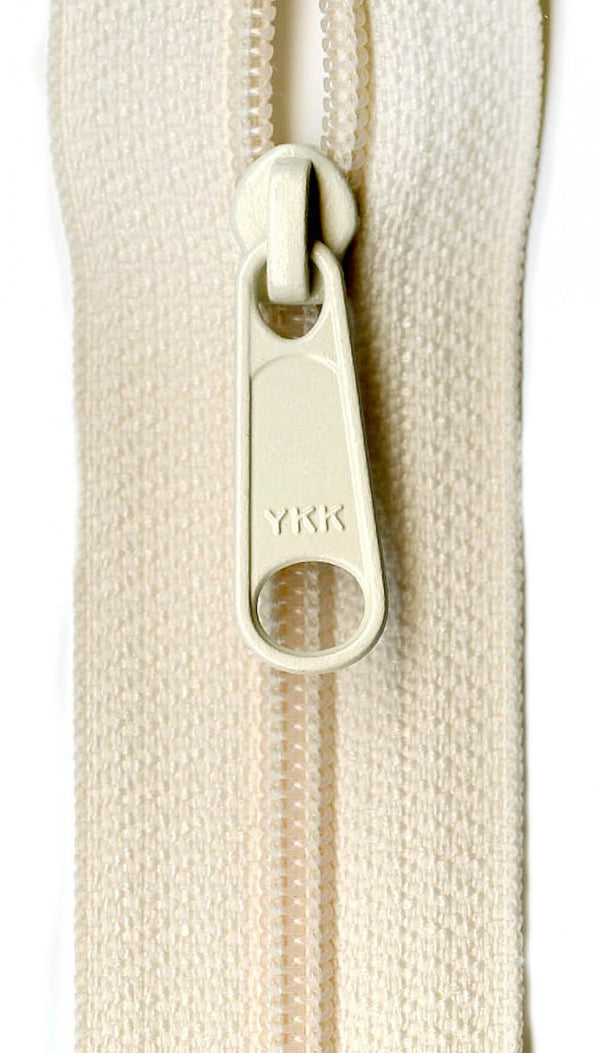 YKK Designer Accents Ziplon Closed Bottom Zipper, 22", Cream