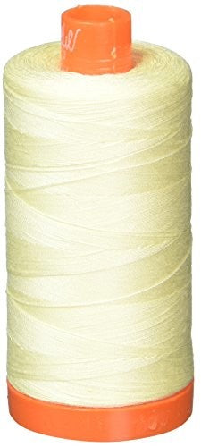 Aurifil Mako Cotton Thread 50 Weight 1422 Yard Spool Color 2110 Light Lemon