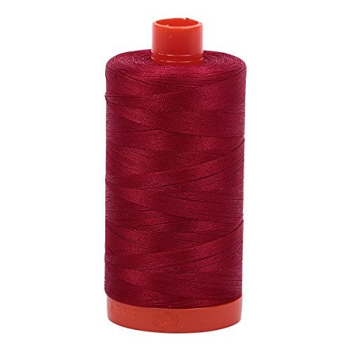 Aurifil Mako Cotton Thread 50 Weight 1422 Yard Spool Color 2260 Red Wine