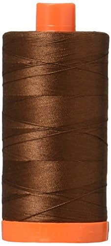 Aurifil Mako Cotton Thread 50 Weight 1422 Yard Spool Color 2360 Chocolate