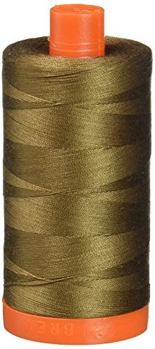 Aurifil Mako Cotton Thread 50 Weight 1422 Yard Spool Color 2372 Dark Antique Gold