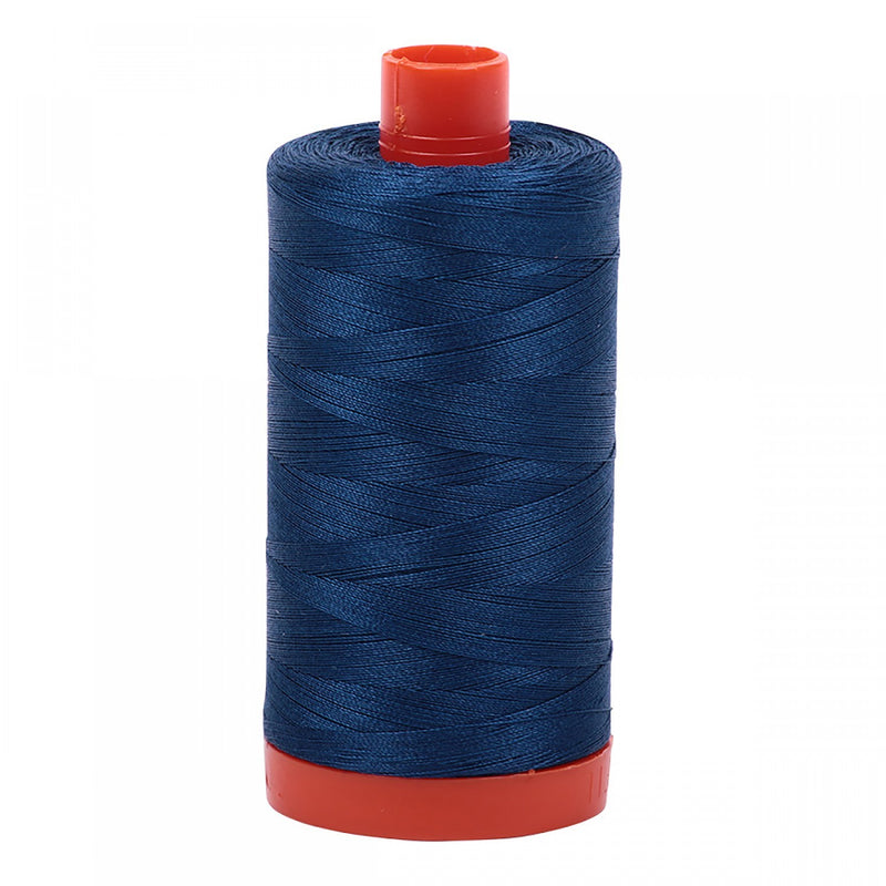 Aurifil Mako Cotton Thread 50 Weight 1422 Yard Spool Color 2783 Medium Delft Blue