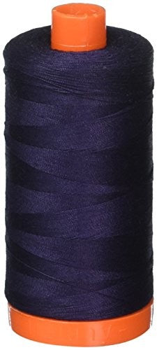 Aurifil Mako Cotton Thread 50 Weight 1422 Yard Spool Color 2785 Very Dark Navy