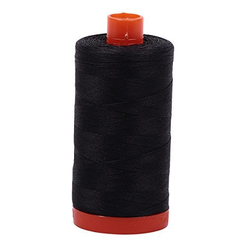 Aurifil Mako Cotton Thread 50 Weight 1422 Yard Spool Color 4241 Very Dark Grey