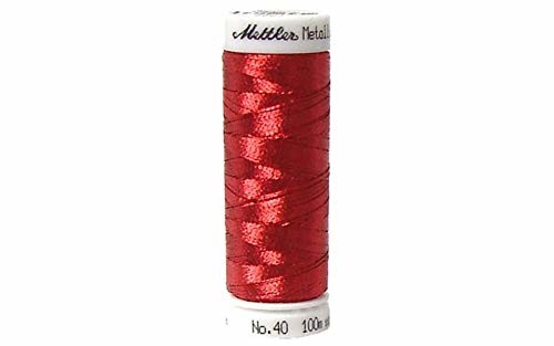 Mettler Polyester/Nylon Metallic Embroidery Thread 110 Yards Color 1723 Ruby