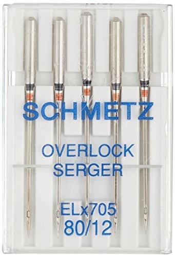 Schmetz ELx705 Overlock Serger Machine Needles Size 12/80 Package of 5