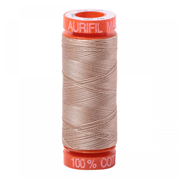Aurifil Mako Cotton Thread 50 Weight 220 Yard Spool Color 2314 Beige