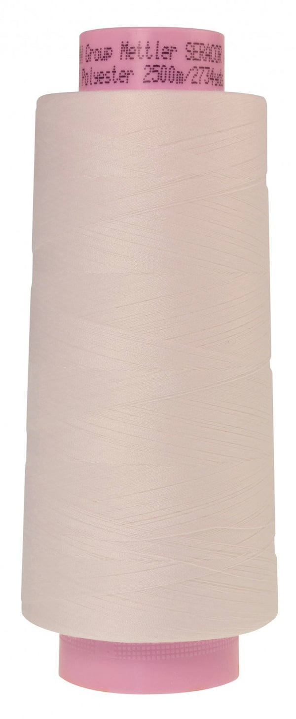 METTLER Seracor Polyester Serger Thread 50 Weight 2743 Yards Color 2000 White