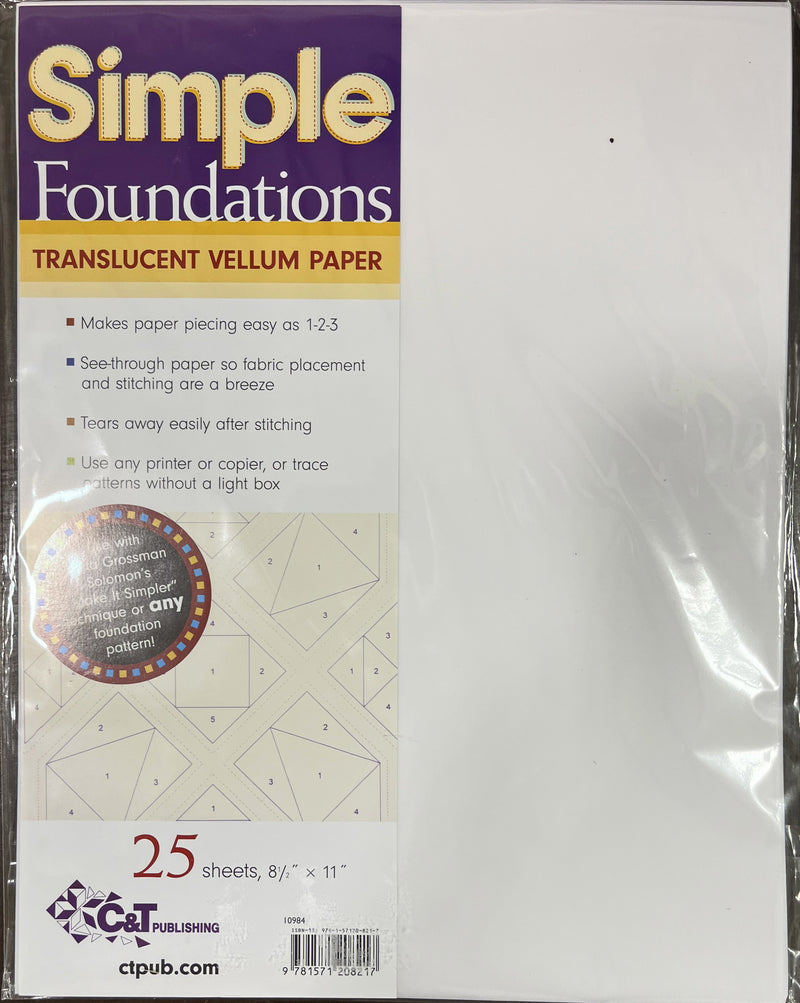 Simple Foundations Vellum Foundation Paper 25 Sheets