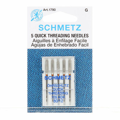 Schmetz Self-Threading Universal Machine Needles Size 12/80 Package of 5
