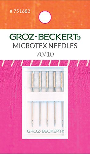 Groz-Beckert Microtex Sharp Sewing Machine Needles 130/705 System Package of 5