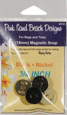 Pink Sand Beach Magnetic Purse Snap Black Nickel 3/4"