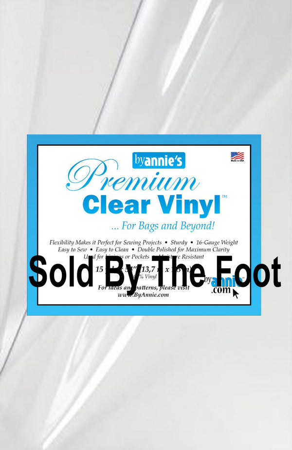 ByAnnie Premium Clear 16 Gauge Vinyl 54" Wide Sold By The Foot