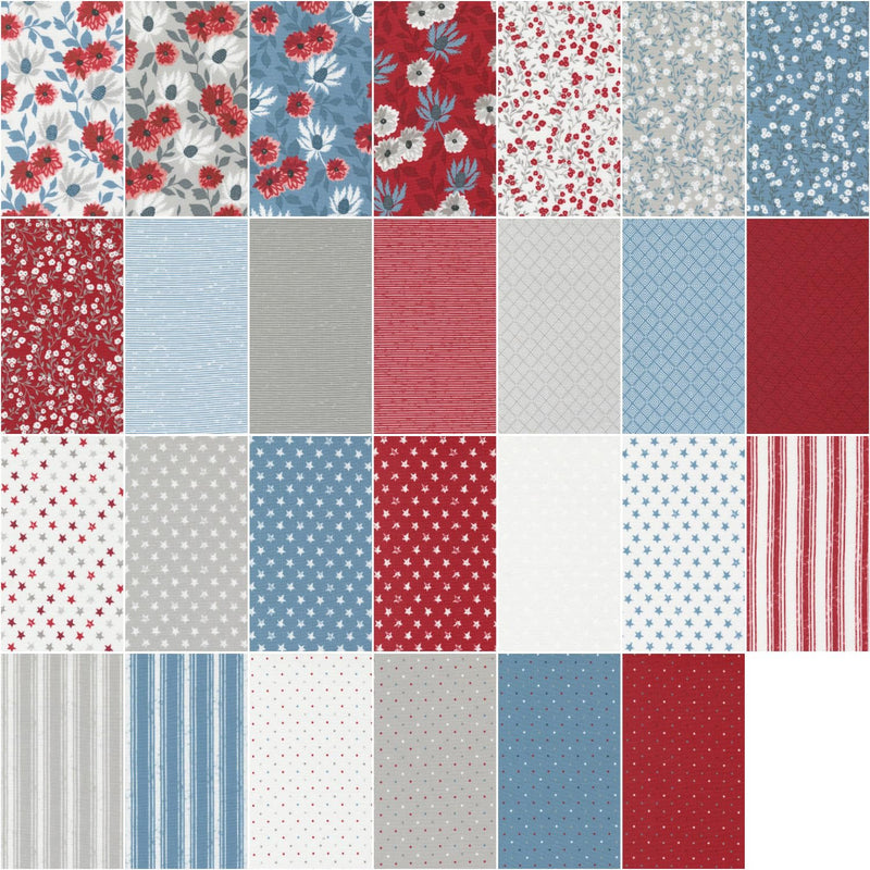 Moda Lella Boutique Old Glory Layer Cake 42 Precut 10" Quilt Fabric Squares