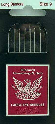 Richard Hemming Long Darners Sewing Needles Pkg of 5