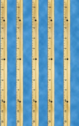 Quilting Treasures School Days Blue Ruler Stripe Quilt Fabric Style 22251B