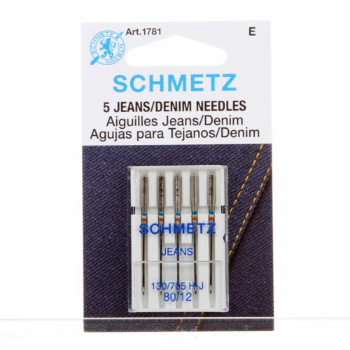 Schmetz Denim Jeans Sewing Machine Needles System 130/705 Package of 5