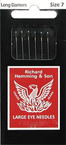 Richard Hemming Long Darners Sewing Needles Pkg of 5