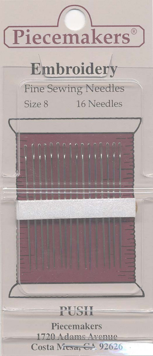 Piecemakers Hand Embroidery Sewing Needles Pkg of 16