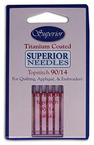 Superior Titanium Topstitch Machine Needles Package of 5