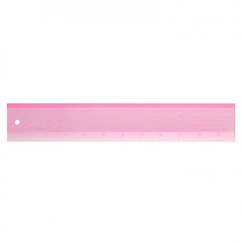 Quilter's Add A Quarter PLUS Ruler 2" x 12" Pink