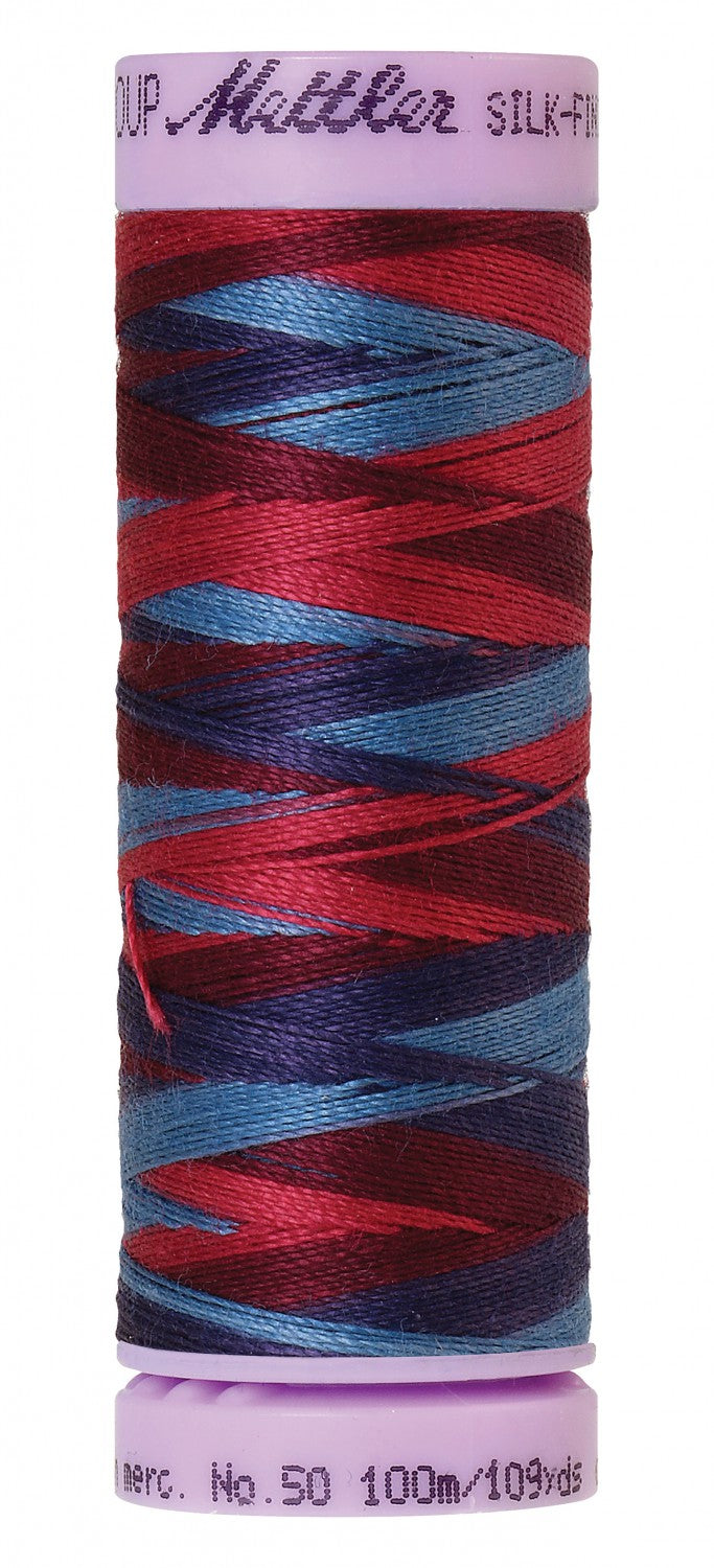 Mettler 9075 Silk-Finish Variegated Cotton Thread 50 wt. 109 Yd/100 M Spool