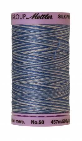 Mettler 9085 Silk-Finish Variegated Cotton Thread 50 wt. 500 Yd/457 M Spool