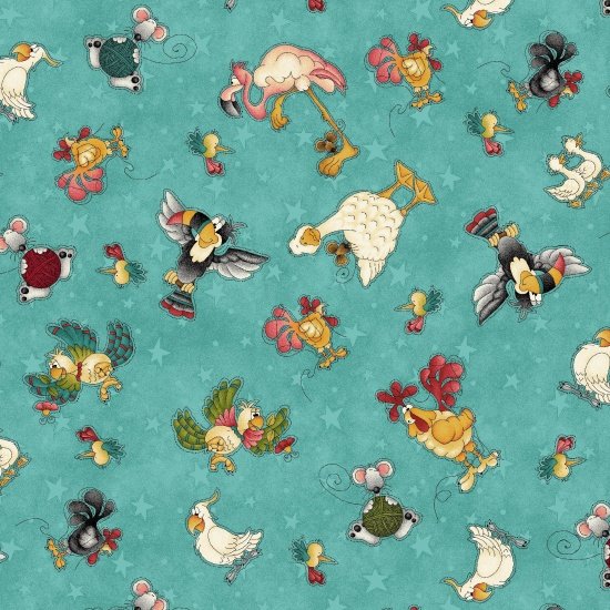 No Fowl Play Quilt Fabric by Leanne Anderson