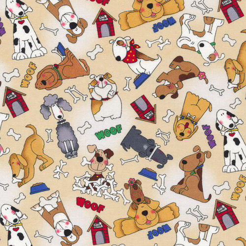 Love is a 4-Legged Word Cats & Dogs Quilt Fabric