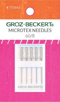 Groz-Beckert Microtex Sharp Sewing Machine Needles 130/705 System Package of 5