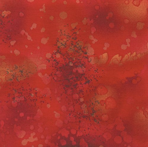 Benartex Fossil Fern Quilt Fabric Red/Gold Style 528/K