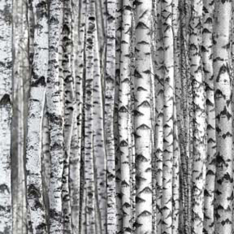 Elizabeth's Studio Landscape Medley Quilt Fabric Grey Birch Trees Style 371