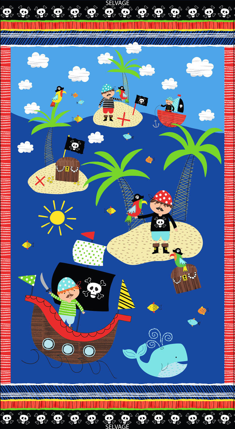Timeless Treasures Treasure Island Pirate Quilt Fabric
