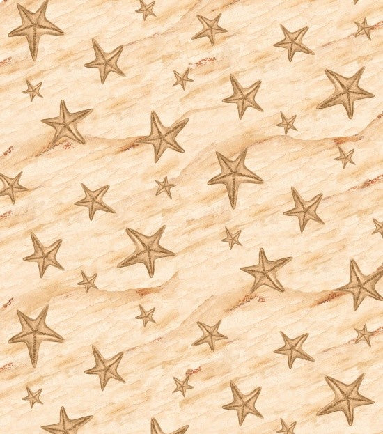 Shore Thing Quilt Fabric Starfish Style 9022/44 Beige Sand