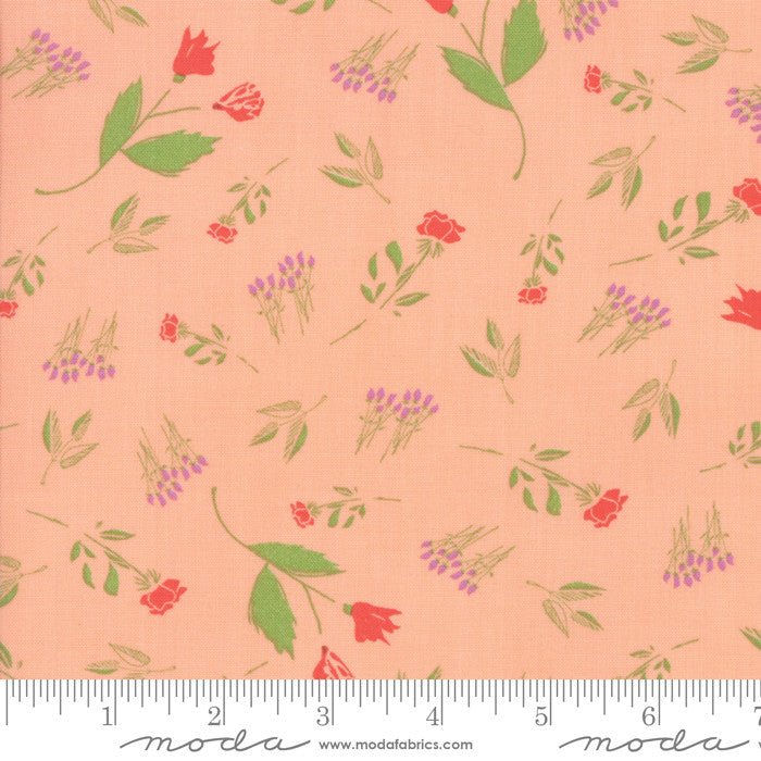 Moda The Front Porch Quilt Fabric Rose Bed Style 37541/12 Peach