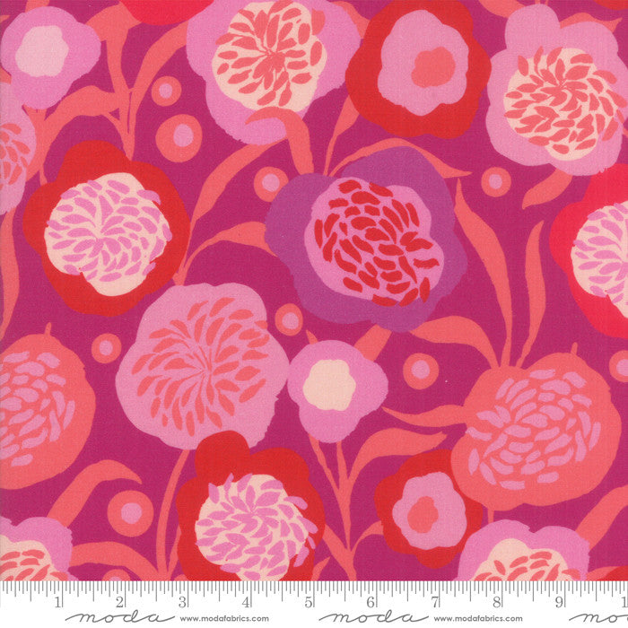 Growing Beautiful Moda Cotton Quilt Fabric Peonies Berry Style 11831/12