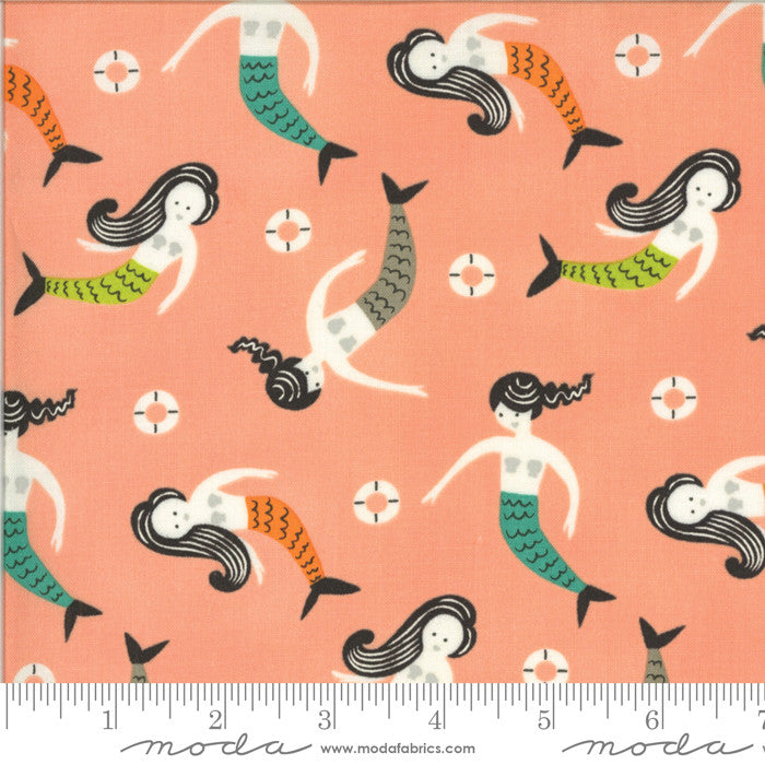 Moda Fish Tales by Annie Brady Quilt Fabric Mermaids Style 16720/12 Seashell