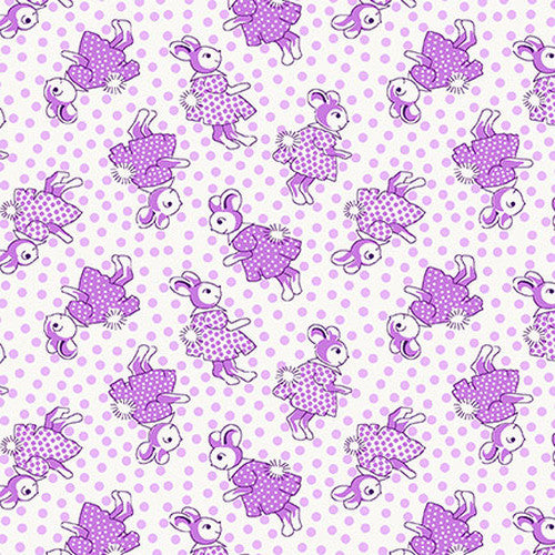 Nana Mae III 1930's Reproduction Quilt Fabric Mouse Purple Style 1664/5