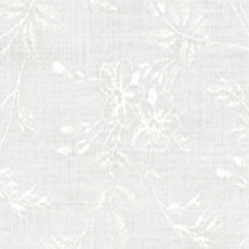Moda Muslin Mates White on White Tonal Quilt Fabric Medium Floral Style 9917/11