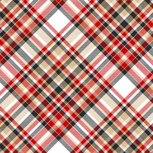 Timber Gnomies Quilt Fabric Bias Plaid FLANNEL Style 9276-89F Multi