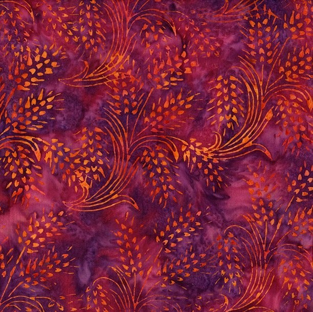 Island Batik Wheat Batik Quilt Fabric Style 121715885 Mixed Berry