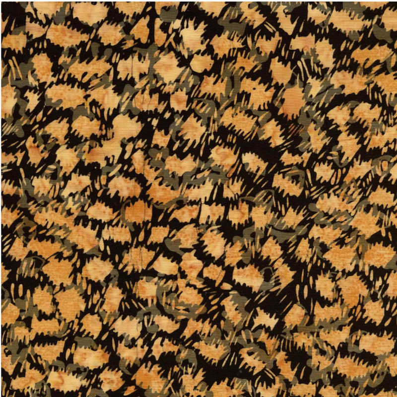 Island Batik Cheetah Batik Quilt Fabric Style 111803790 Licorice