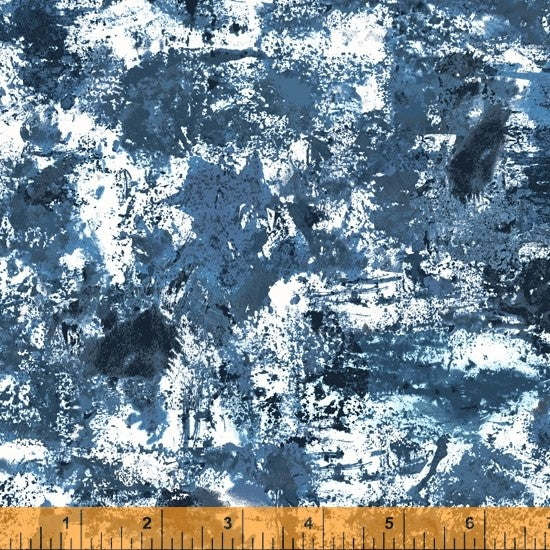 Indigo Dyed Quilt Fabric Splattered Medium Style 52554-2
