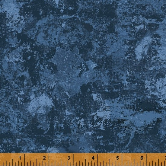 Indigo Dyed Quilt Fabric Splattered Dark Style 52554-3